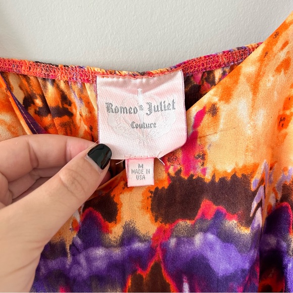 🧡 Romeo & Juliette Multi Coloured Spaghetti Strap Maxi Dress Size Medium - Picture 4 of 5